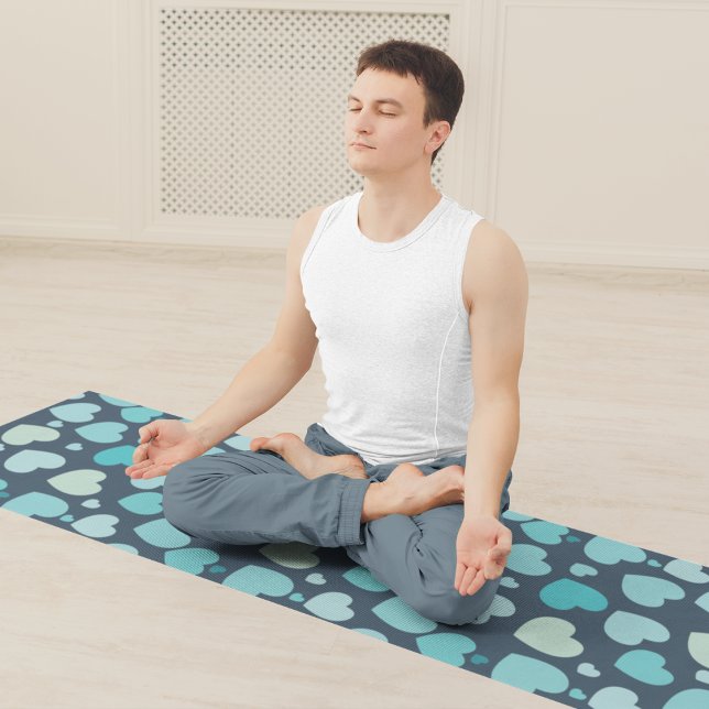 Tapis De Yoga coeur bleu mignon (Créateur téléchargé)