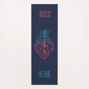 Tapis De Yoga Coeur guitare