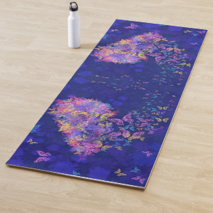 Tapis De Yoga Coeur papillon - Amour -