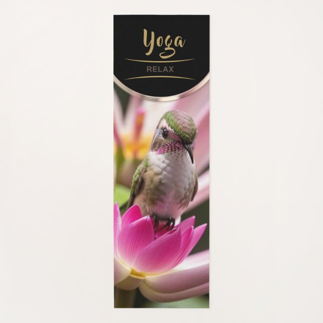 Tapis De Yoga Colibri vert - Yoga Mat (Devant)