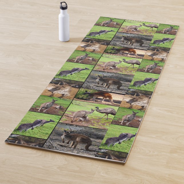 Tapis De Yoga Collage photo Kangaroo, Yoga Mat (En situation)