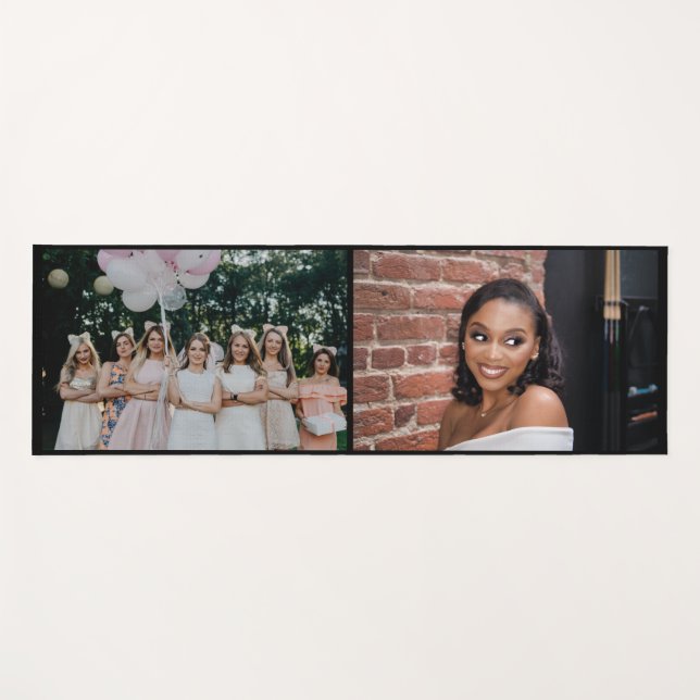 Tapis De Yoga Collage photo personnalisé 2 meilleurs amis person (Devant (Horizontal))