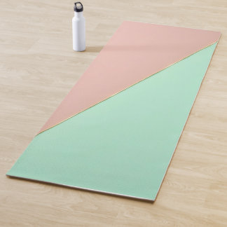 Tapis De Yoga Collection Abstraite Tendance Rose Foncé Menthe