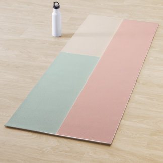 Tapis De Yoga Collection Rose Pâle Menthe Abstraite Populaire