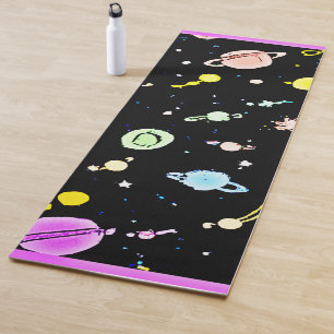 Tapis De Yoga Coloré Cosmic Celestial Splendor Motif