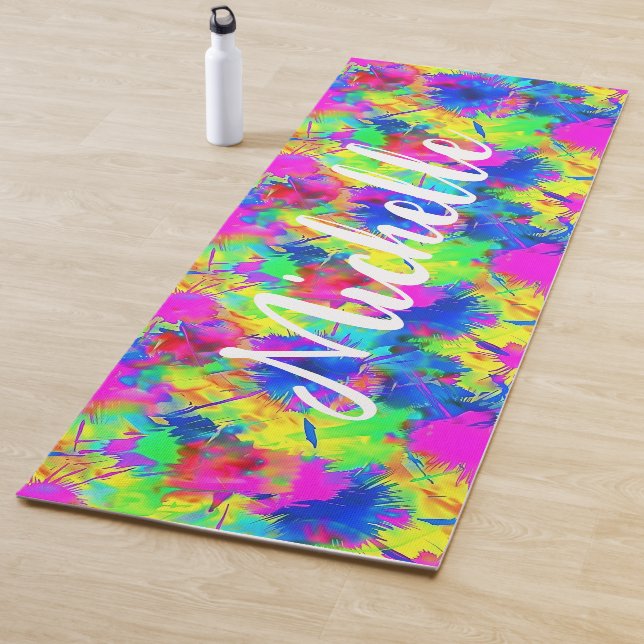Tapis De Yoga Coloré teint personnalisé (En situation)
