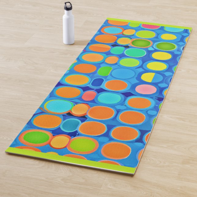 Tapis De Yoga Coloré Vivid Élégance Motif élégant (En situation)