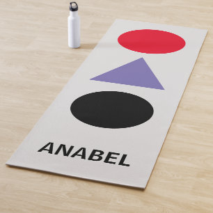 Tapis De Yoga Colored elements with typography