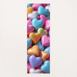 Tapis De Yoga Colorful Candy Love Hearts
