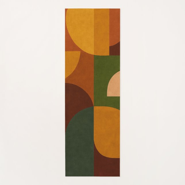Tapis De Yoga Composition Abstraite Moderne du Milieu du Siècle (Devant)