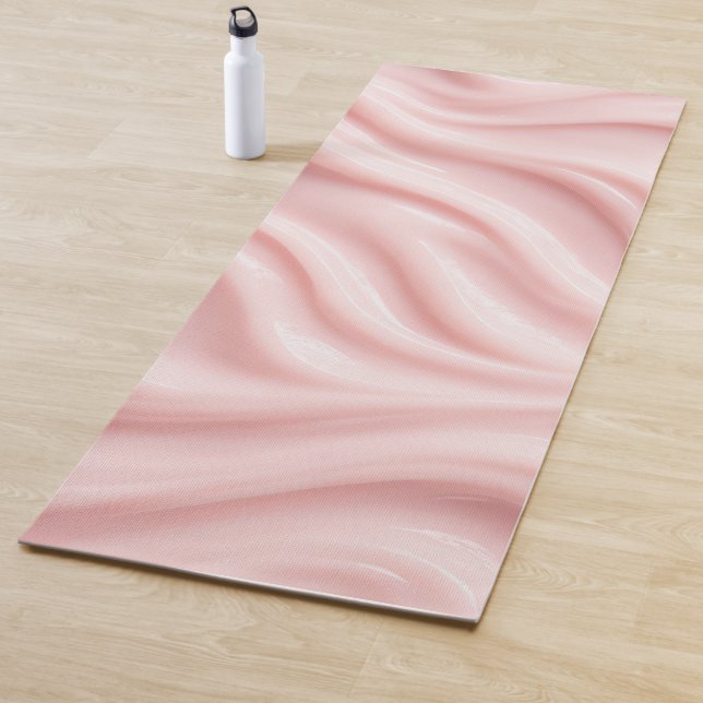 Tapis De Yoga Conception Abstraite Crème Rose (En situation)