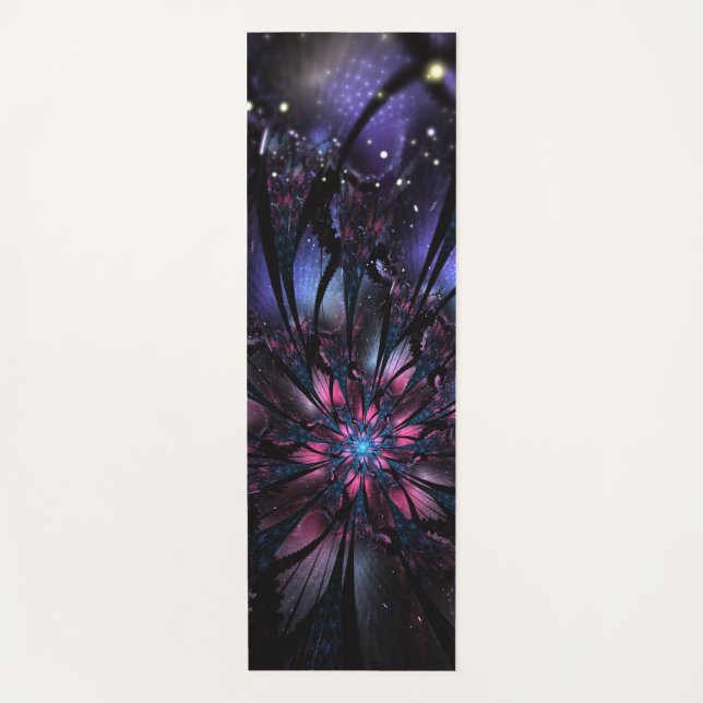 Tapis De Yoga Conception Abstraite des fleurs fractales. (Devant)