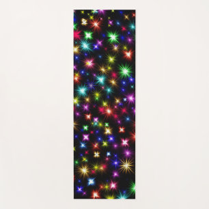 Tapis De Yoga Conception de feux d'artifice Étoiles Colorées