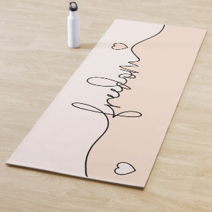 Tapis De Yoga Conception de la typographie minimaliste de la lib