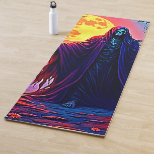 Tapis De Yoga Conception de l'appel de éffrayant Moon Death