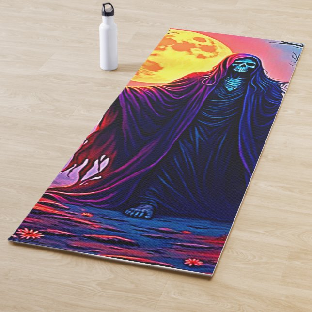 Tapis De Yoga Conception de l'appel de éffrayant Moon Death (En situation)