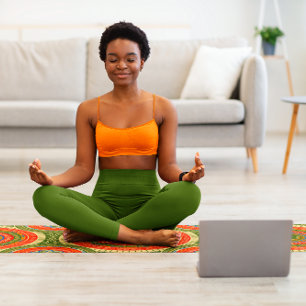 Tapis De Yoga Conception de motif d'héritage africain