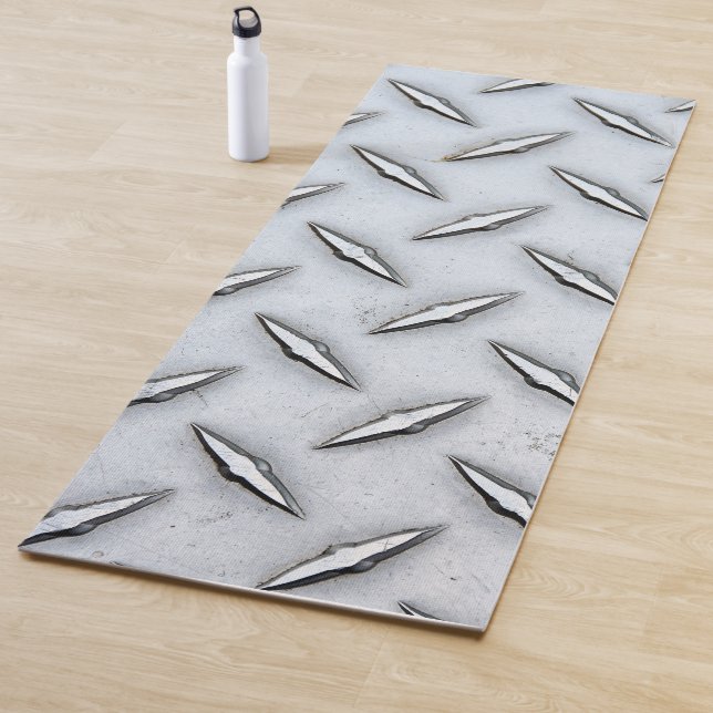 Tapis De Yoga Conception de placage diamant en acier (En situation)