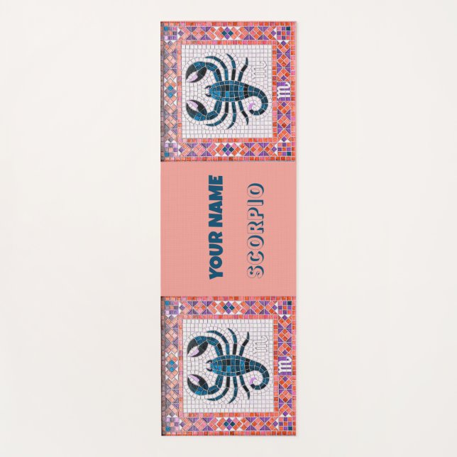 Tapis De Yoga conception de Scorpion en mosaïque (Devant)