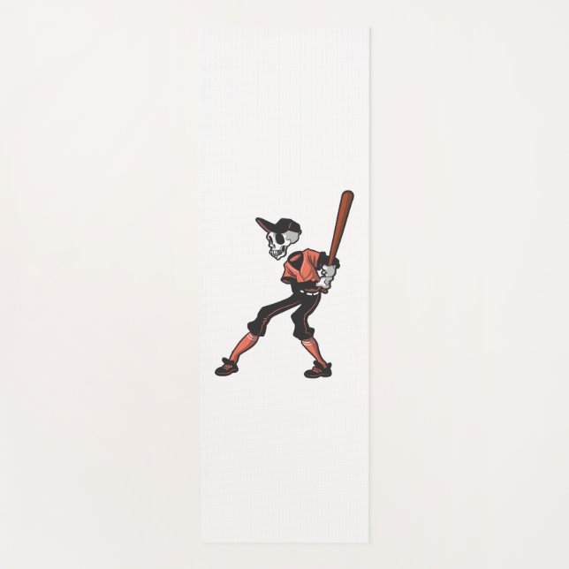 Tapis De Yoga conception de squelette de baseball pour les joueu (Devant)