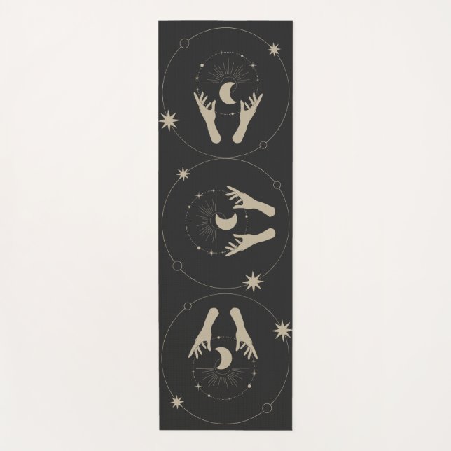 Tapis De Yoga conception esthétique de fantaisie au clair de lun (Devant)