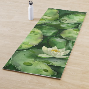 Tapis De Yoga Conception florale de lotus coloré cool