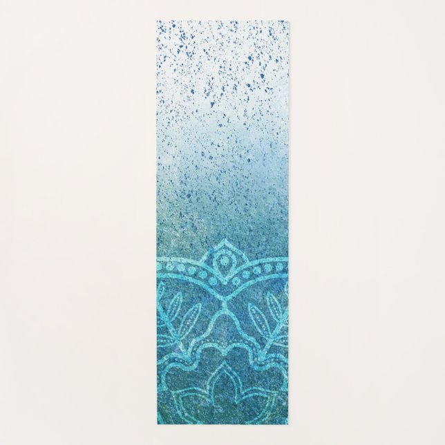 Tapis De Yoga Conception florale de peinture (Devant)