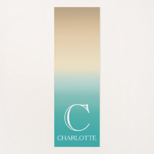 Tapis De Yoga Conception inspirée de la plage avec monogramme et