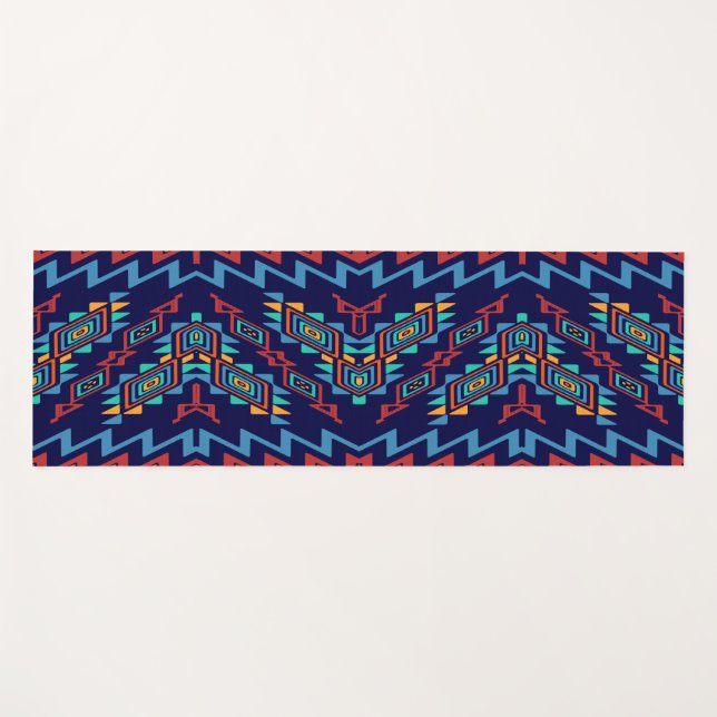 Tapis De Yoga Conception tordue d'abrégé sur formes (Devant (Horizontal))