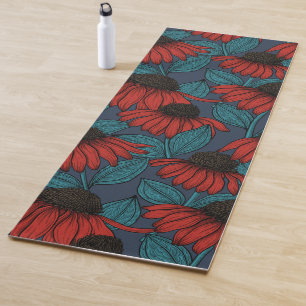 Tapis De Yoga Confleurs rouges