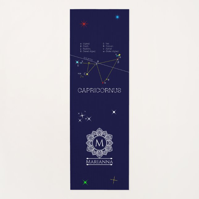 Tapis De Yoga Constellation du zodiaque Sagittaire (Devant)