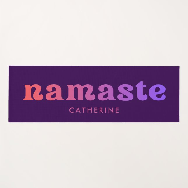 Tapis De Yoga Cool Gradient Namaste Custom  (Devant (Horizontal))