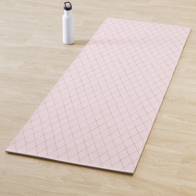 Tapis De Yoga Cool Simple Pink Diamond Pattern (En situation)