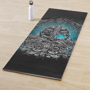 Tapis De Yoga Corbeaux d'Odin Mythologie Viking Valhalla attend