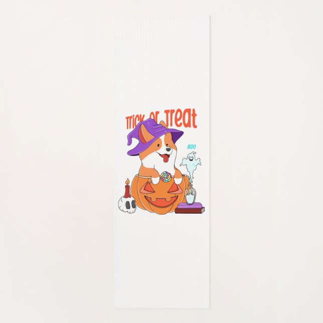 Tapis De Yoga Corgi Halloween (Devant)
