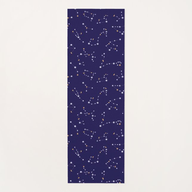 Tapis De Yoga Cosmic Flow Bleu de Minuit (Devant)