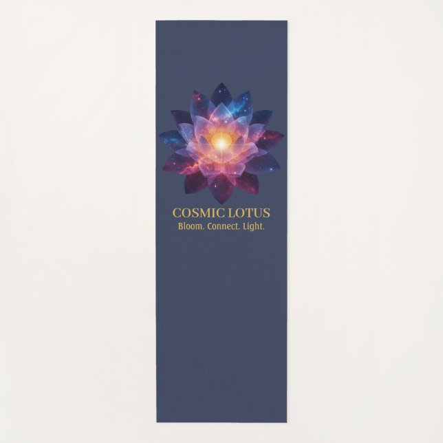 Tapis De Yoga Cosmic Lotus Flower | Galaxy Bloom Energy (Devant)
