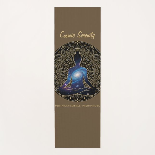 Tapis De Yoga Cosmic Serenity Meditation – Galaxy Mandala  (Devant)