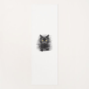 Tapis De Yoga Costume d'Halloween Chat Noir Chat Kitty Éffrayant