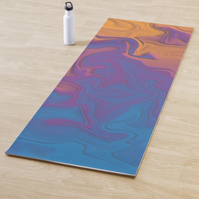 Tapis De Yoga Coucher de soleil abstrait (En situation)