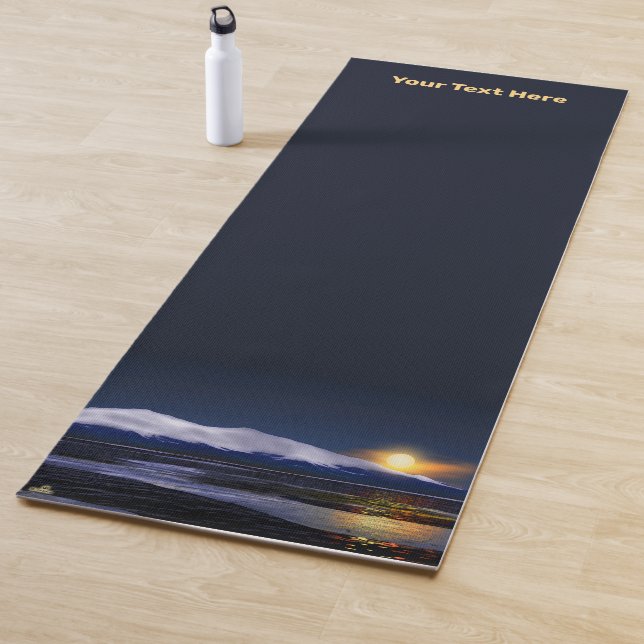 Tapis De Yoga Coucher de soleil sur la glace (En situation)