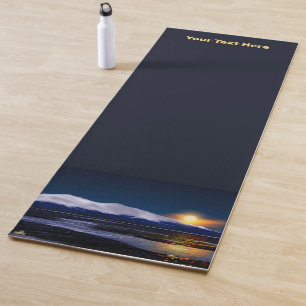 Tapis De Yoga Coucher Du Soleil Sur La Glace