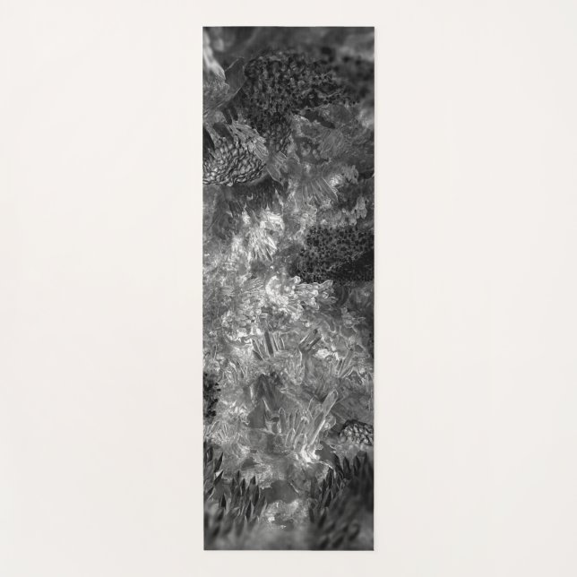 Tapis De Yoga Couches de cristaux gris (Devant)