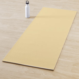 Tapis De Yoga Couleur Crème au Beurre Minimaliste Jaune Pâle Pas