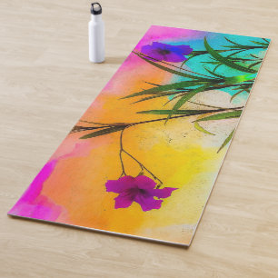 Tapis De Yoga Couleur d'amour des pétunias mexicains