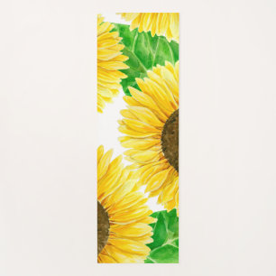Tapis De Yoga Couleur d'eau des fleurs de soleil