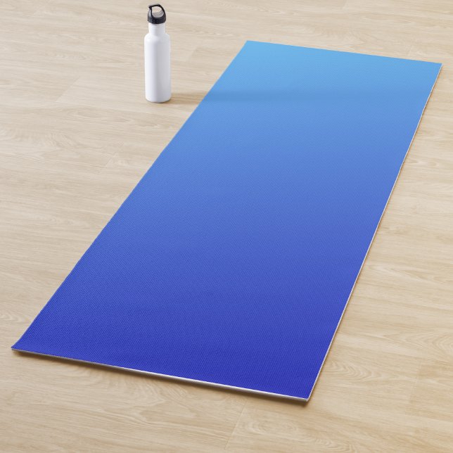 Tapis de yoga couleur dégradé bleu (Créateur téléchargé)