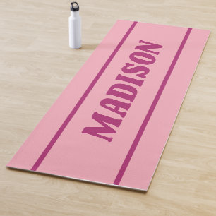 Tapis de yoga couleur et nom personnalisés