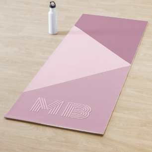 Tapis De Yoga Couleur rose pâle Rose bleu mauve personnalisé