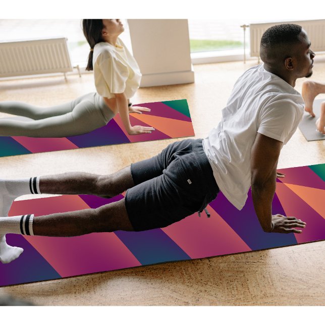 Tapis De Yoga Couleur rustique géométrique Abstrait avec texte f (Créateur téléchargé)